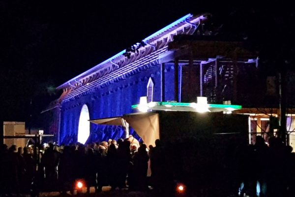 Feierliche Beleuchtung am neuen Gradierwerk Bad Sassendorf (23.11.2019)